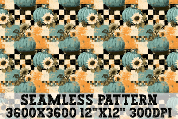 Download Grunge Pumpkins Checkered Trendy Pattern - Pattern Collection