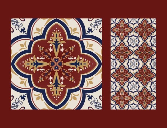 Download Geometric Floral Tile Pattern - Pattern Collection