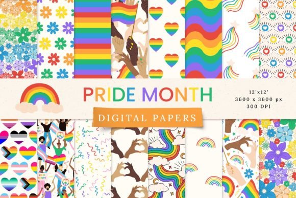Download Pride Month LGBTQ Seamless Patterns - Pattern Collection