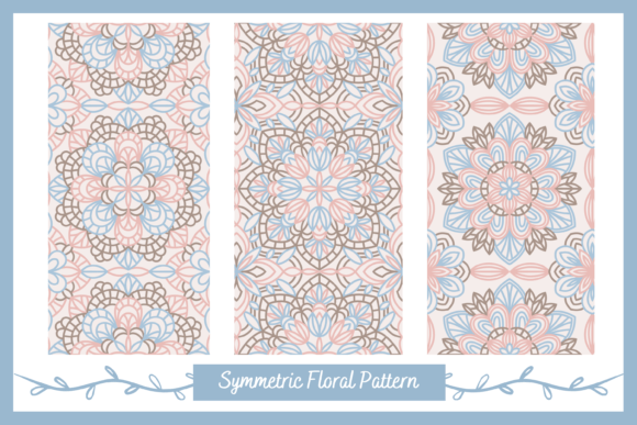 Download Geometric Symmetric Floral Tile Patterns - Pattern Collection