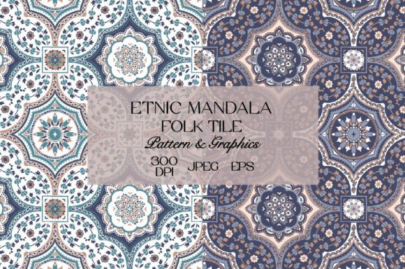 Download Ethnic Mandala Tile Pattern - Pattern Collection