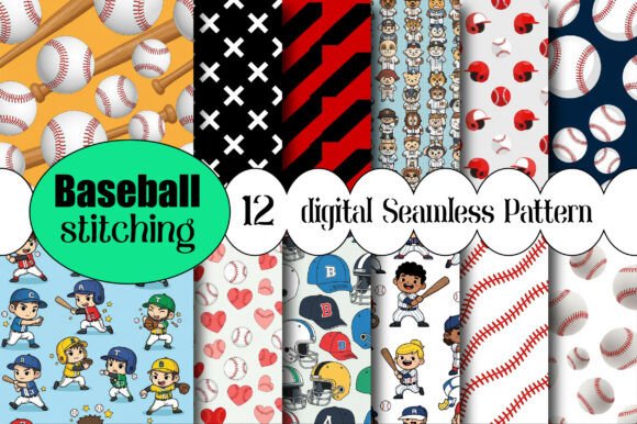 Download Baseball Stitching Seamless Pattern - Pattern Collection
