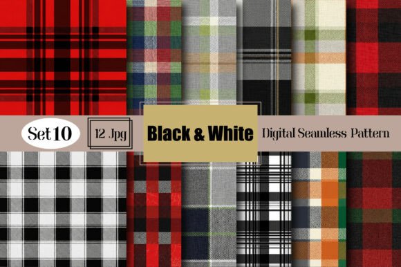 Download Black &amp; White Seamless Plaid Pattern - Pattern Collection