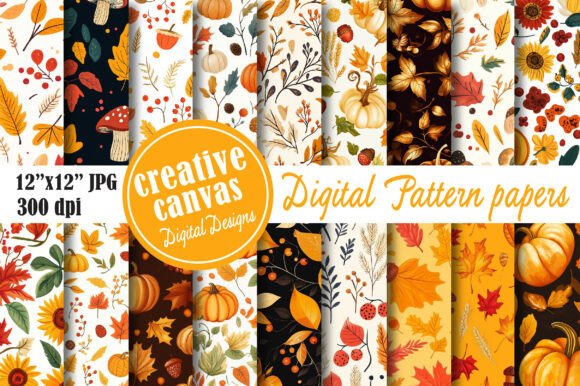 Download Autumn Seamless Pattern Bundle - Pattern Collection