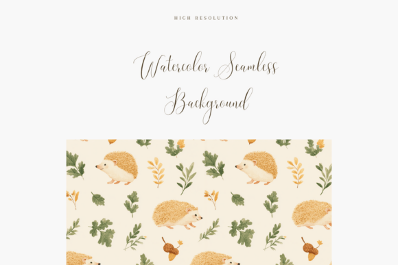 Download Cute Hedgehog Autumn Seamless Pattern PNG - Pattern Collection