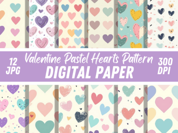 Download Pastel Pink Hearts Seamless Patterns - Pattern Collection