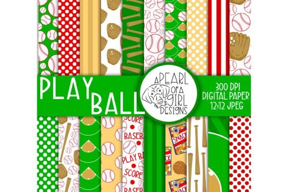 Download Playball &amp; Baseball Seamless Patterns - Pattern Collection
