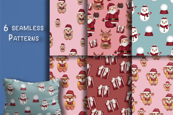 Download Cute Christmas Patterns Digital Paper - Pattern Collection