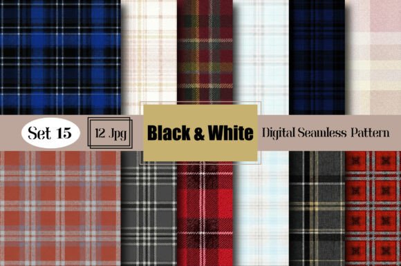 Download Black &amp; White Seamless Plaid Pattern - Pattern Collection