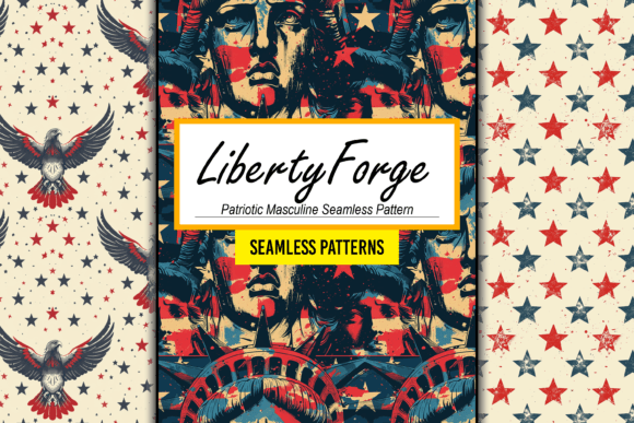 Download Patriotic Masculine Seamless Pattern Art - Pattern Collection