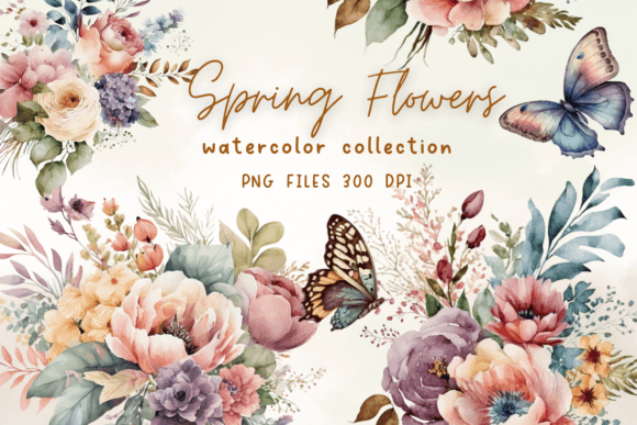 Download Pastel Flowers Watercolor - Pastel flowers Collection