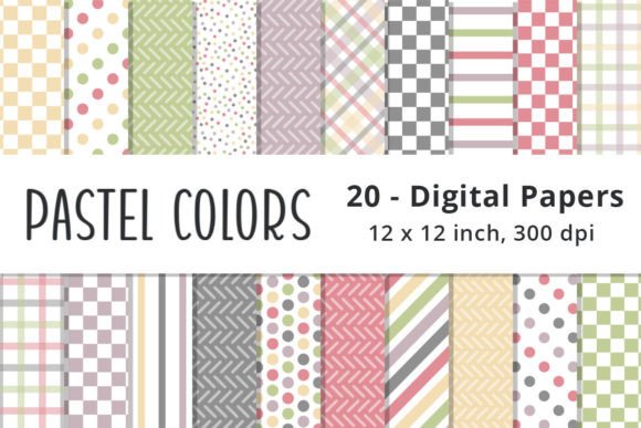Download Printable Pastel Digital Paper Patterns - Pattern Collection