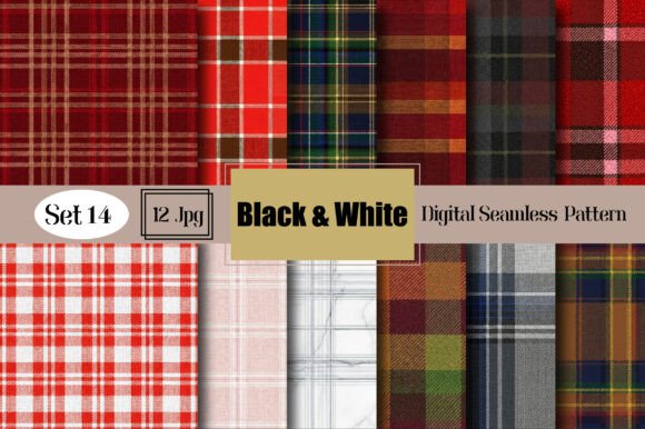 Download Black &amp; White Seamless Plaid Pattern - Pattern Collection