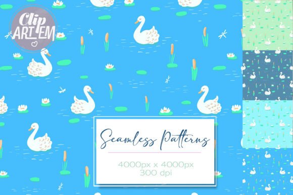 Download Swan Seamless Pattern for Boys Nursery - Pattern Collection