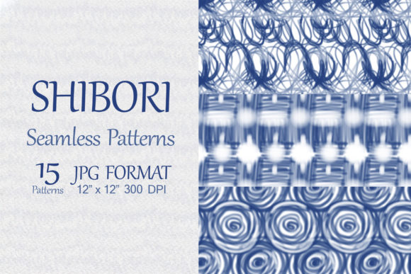 Download 15 Shibori Seamless Patterns, Scrapbook - Pattern Collection