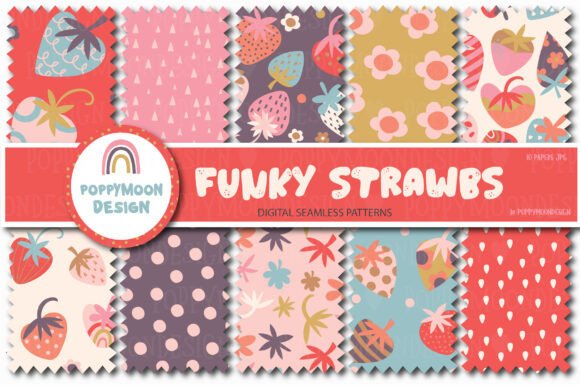 Download Funky Strawbs Pattern Set - Pattern Collection