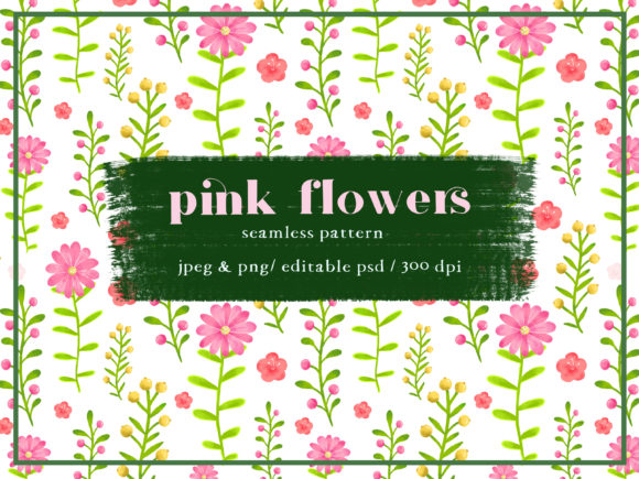 Download Pink Flowers Seamless Pattern - Pattern Collection