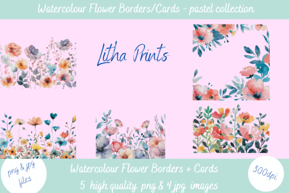 Download Watercolour Pastel Flowers - Pastel flowers Collection