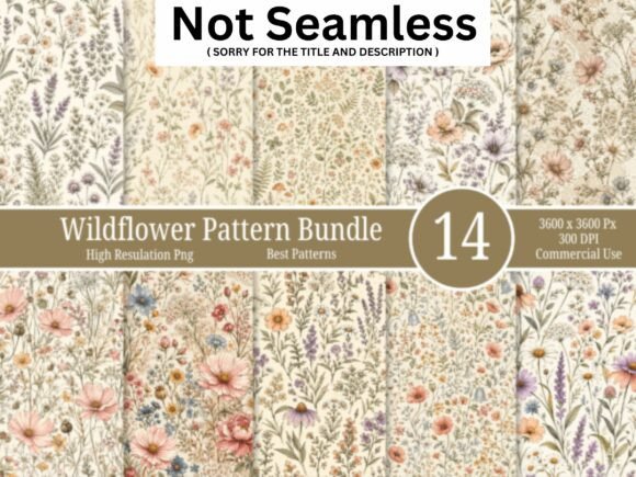 Download Vintage Wildflower Pattern Bundle - Pattern Collection