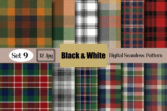 Download Black &amp; White Seamless Plaid Pattern - Pattern Collection
