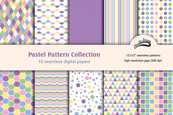 Download Pastel Digital Paper Pattern Bundle Pack - Pattern Collection