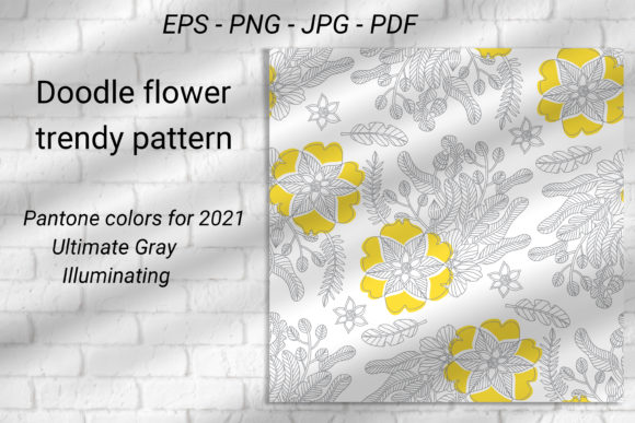 Download Flower Doodle Trendy Pattern - Pattern Collection