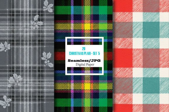 Download Christmas Plaid Seamless Pattern - Set 5 - Pattern Collection