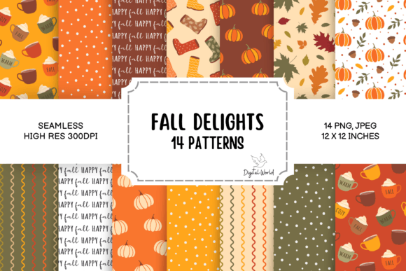 Download Fall Seamless Pattern Bundle 02 - Pattern Collection