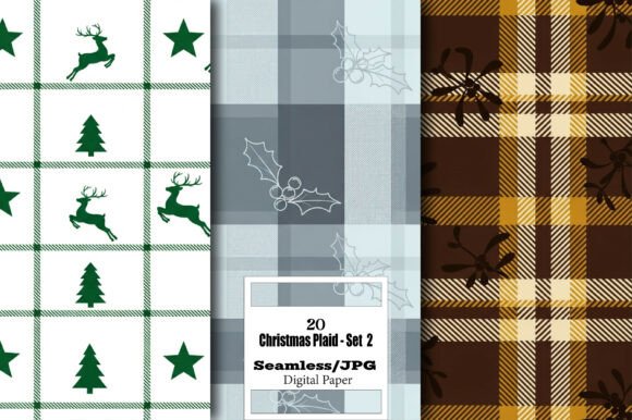 Download Christmas Plaid Seamless Pattern - Set 2 - Pattern Collection