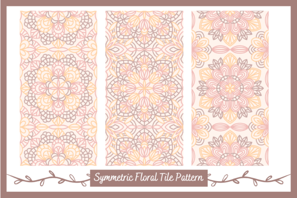 Download Geometric Symmetric Floral Tile Patterns - Pattern Collection