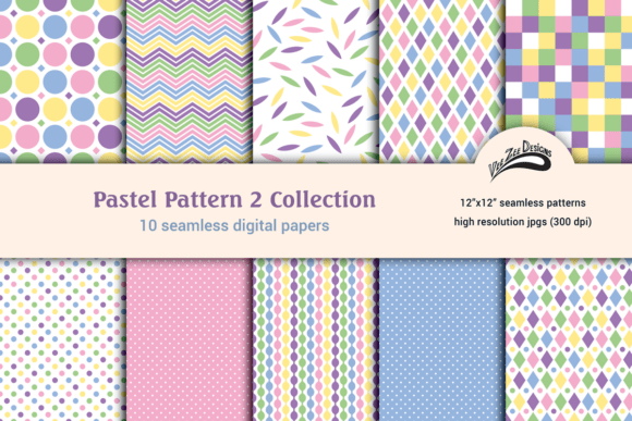 Download Pastel Digital Paper Pattern Bundle Pack - Pattern Collection