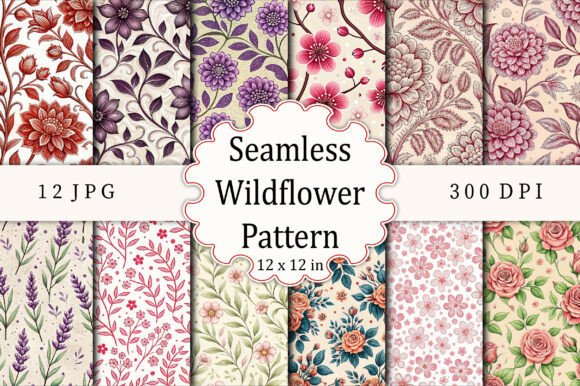 Download Seamless Wildflower Pattern Bundle - Pattern Collection