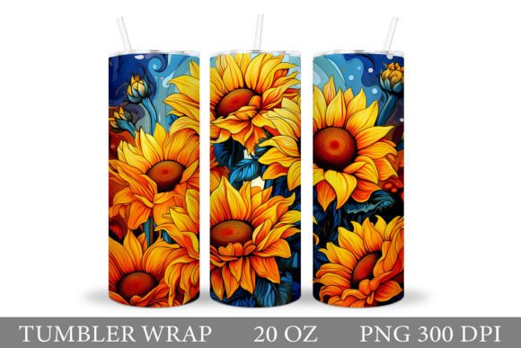 Download Sunflowers Tumbler. Flowers Tumbler - Premium Resources