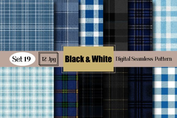 Download Black &amp; White Seamless Plaid Pattern - Pattern Collection