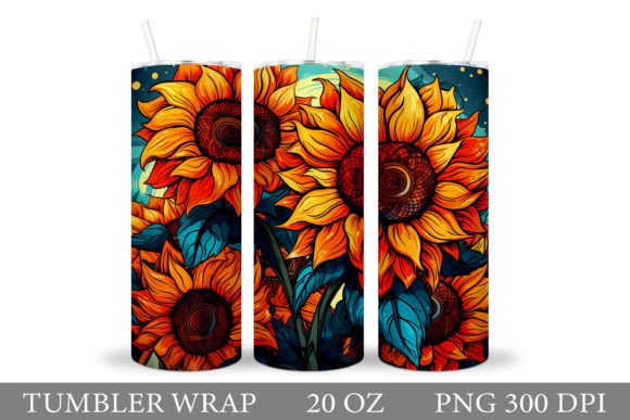 Download Sunflowers Tumbler. Flowers Tumbler - Premium Bundle