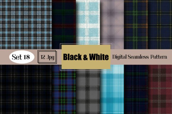 Download Black &amp; White Seamless Plaid Pattern - Pattern Collection
