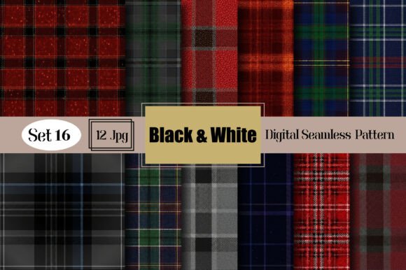 Download Black &amp; White Seamless Plaid Pattern - Pattern Collection