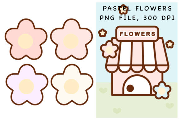 Download Pastel Flowers Sticker - Pastel flowers Collection