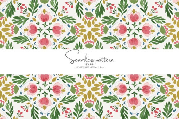 Download Folk Floral Tile Seamless Pattern - Pattern Collection