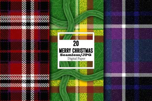 Download Merry Christmas Plaid Pattern - Set 34 - Pattern Collection