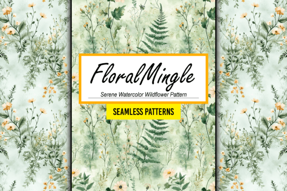Download Serene Watercolor Wildflower Pattern Art - Pattern Collection