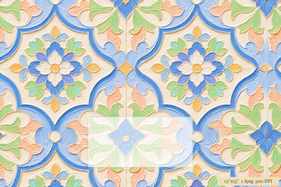 Download Pastel Tile Floral Mosaic Pattern - Pattern Collection